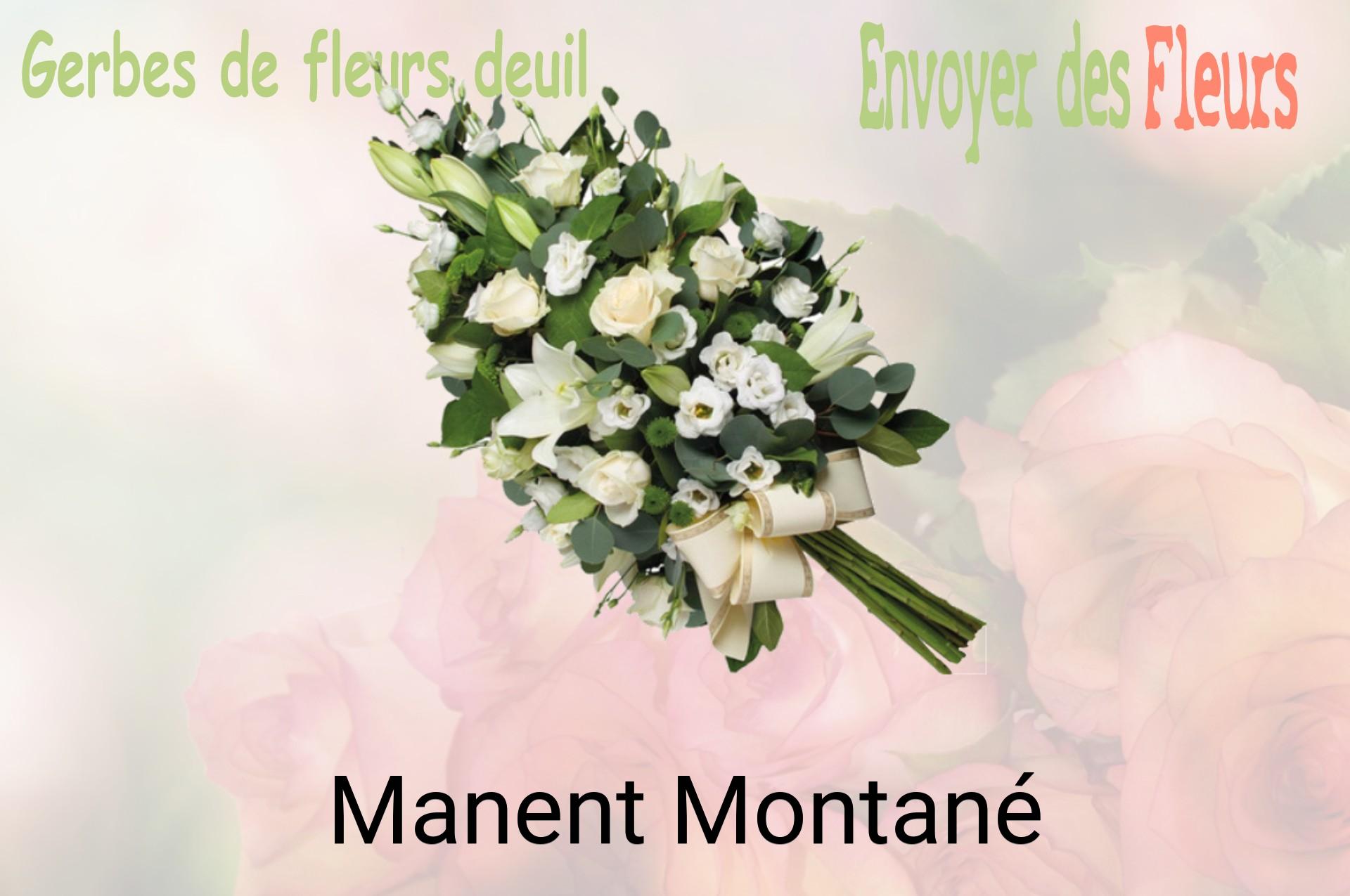 Gerbe de fleurs de deuil livrée à Manent-Montané